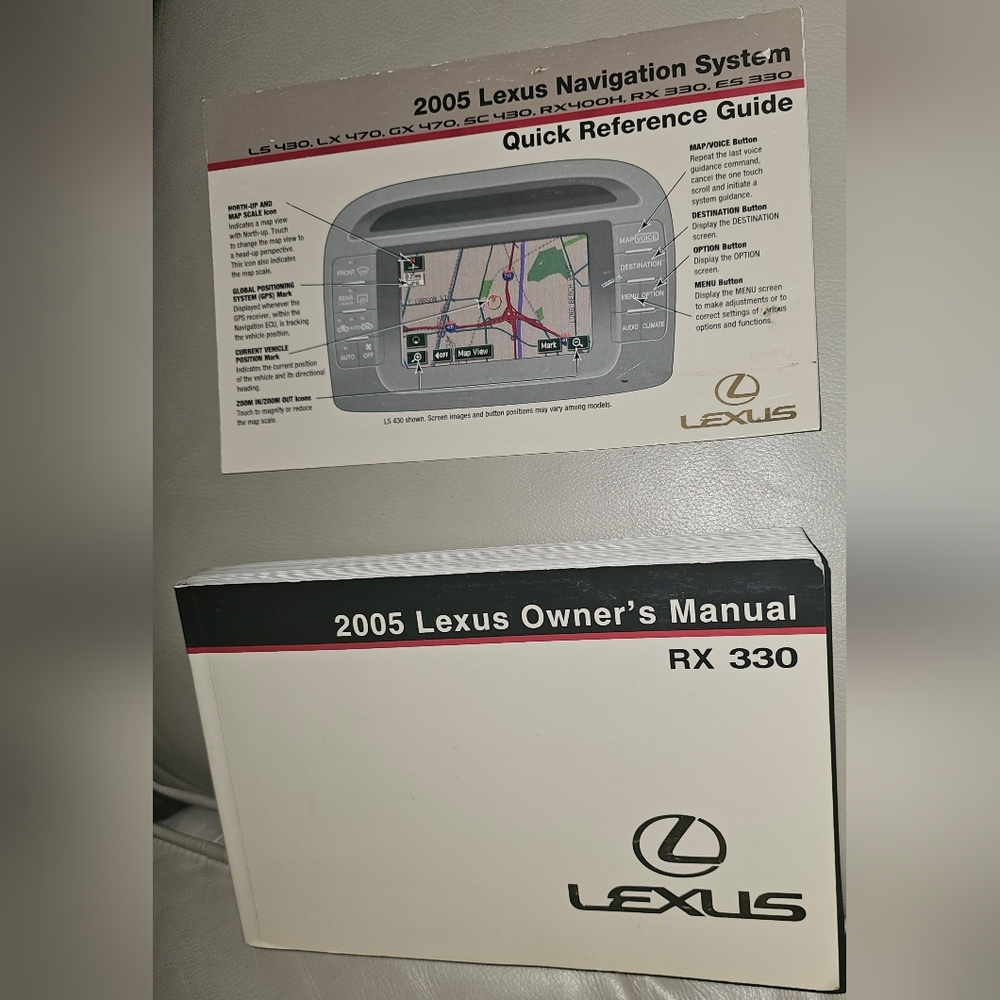 Lexus RX 350 Owners Manual And Gps Quick Start Guide